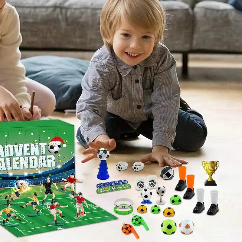 Avelena | BoxKalender – Adventskalender für Kinder mit einem Fußballstadion zum Selberbauen
