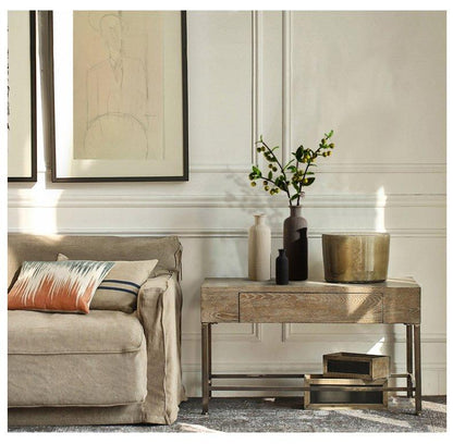 Avelena | Braun Beige Grau Keramik Blumenvase Topf │ Wohndekoration Artikel