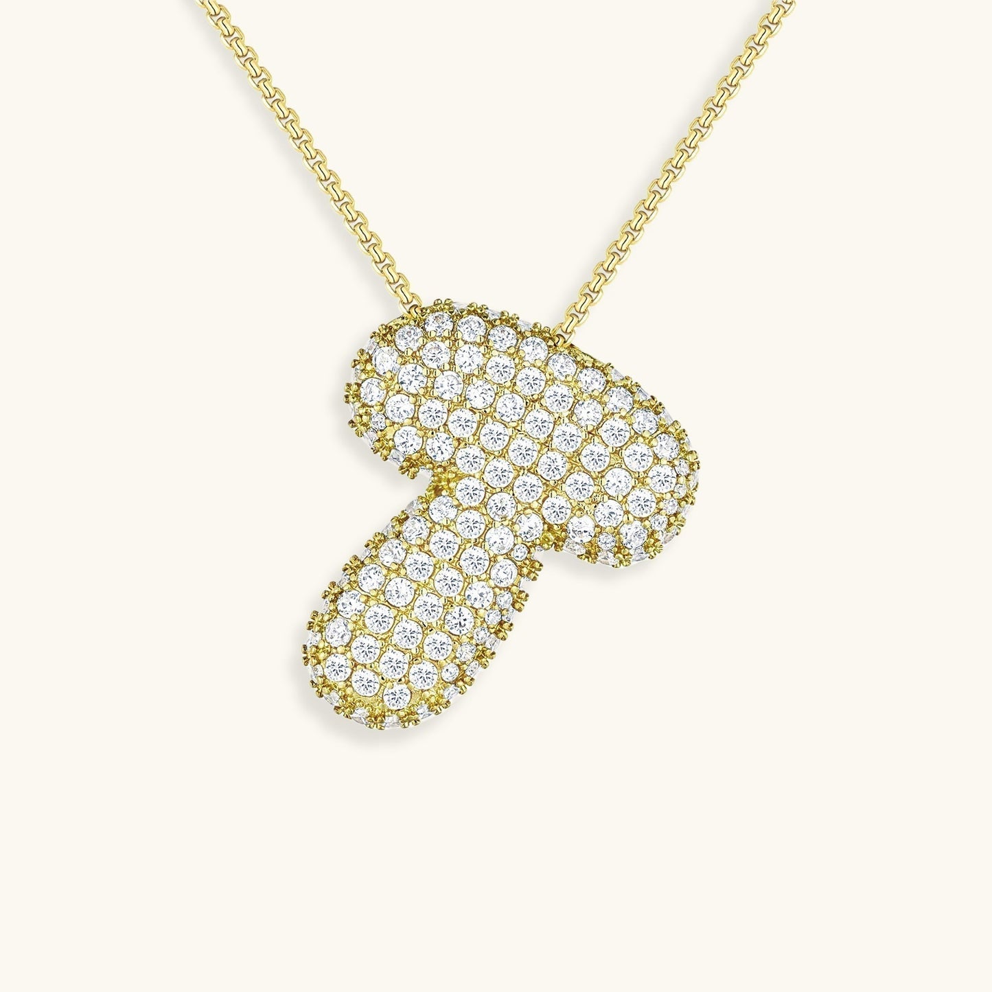 Avelena | Bubble Initial-Diamant-Halskette