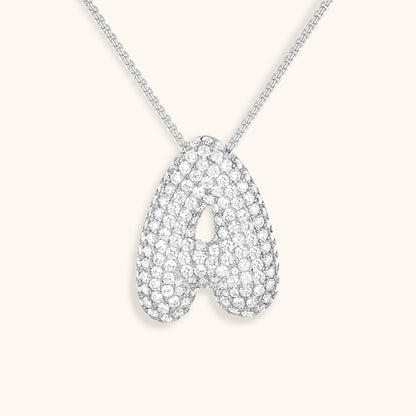 Avelena | Bubble Initial-Diamant-Halskette