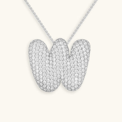 Avelena | Bubble Initial-Diamant-Halskette