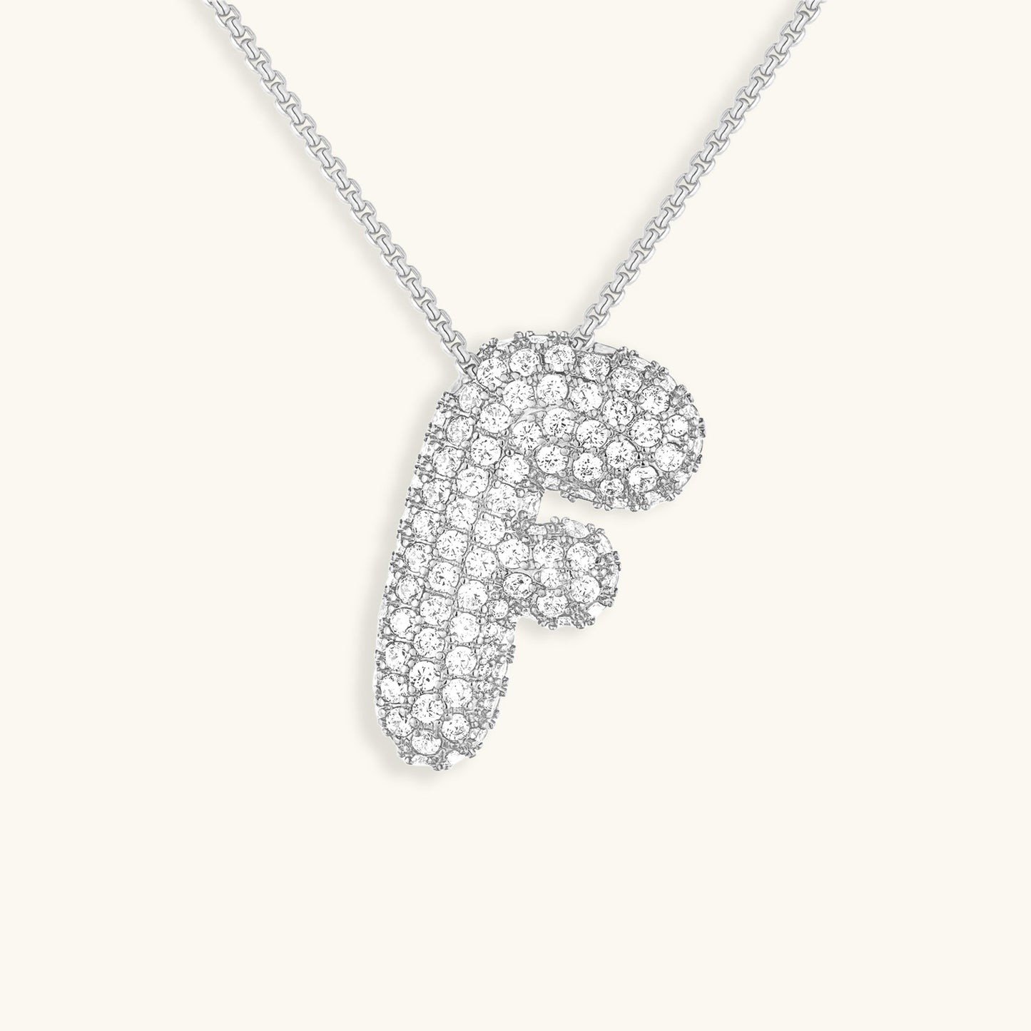 Avelena | Bubble Initial-Diamant-Halskette