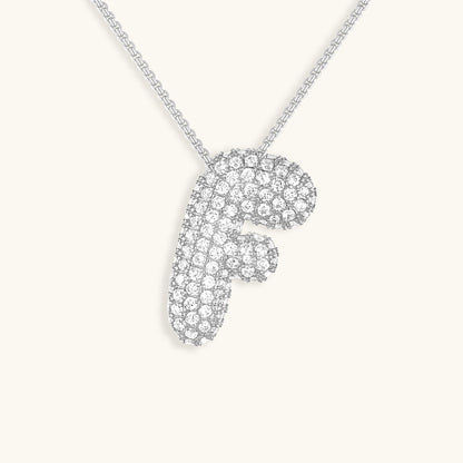 Avelena | Bubble Initial-Diamant-Halskette