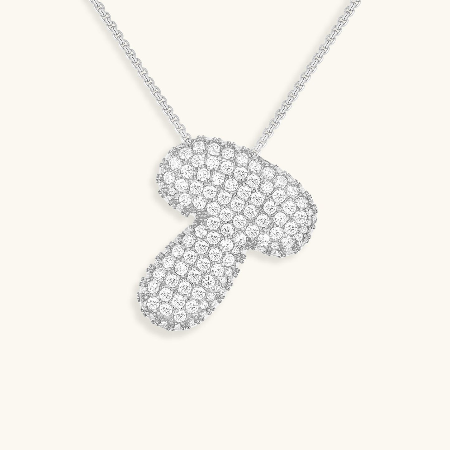 Avelena | Bubble Initial-Diamant-Halskette