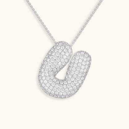 Avelena | Bubble Initial-Diamant-Halskette