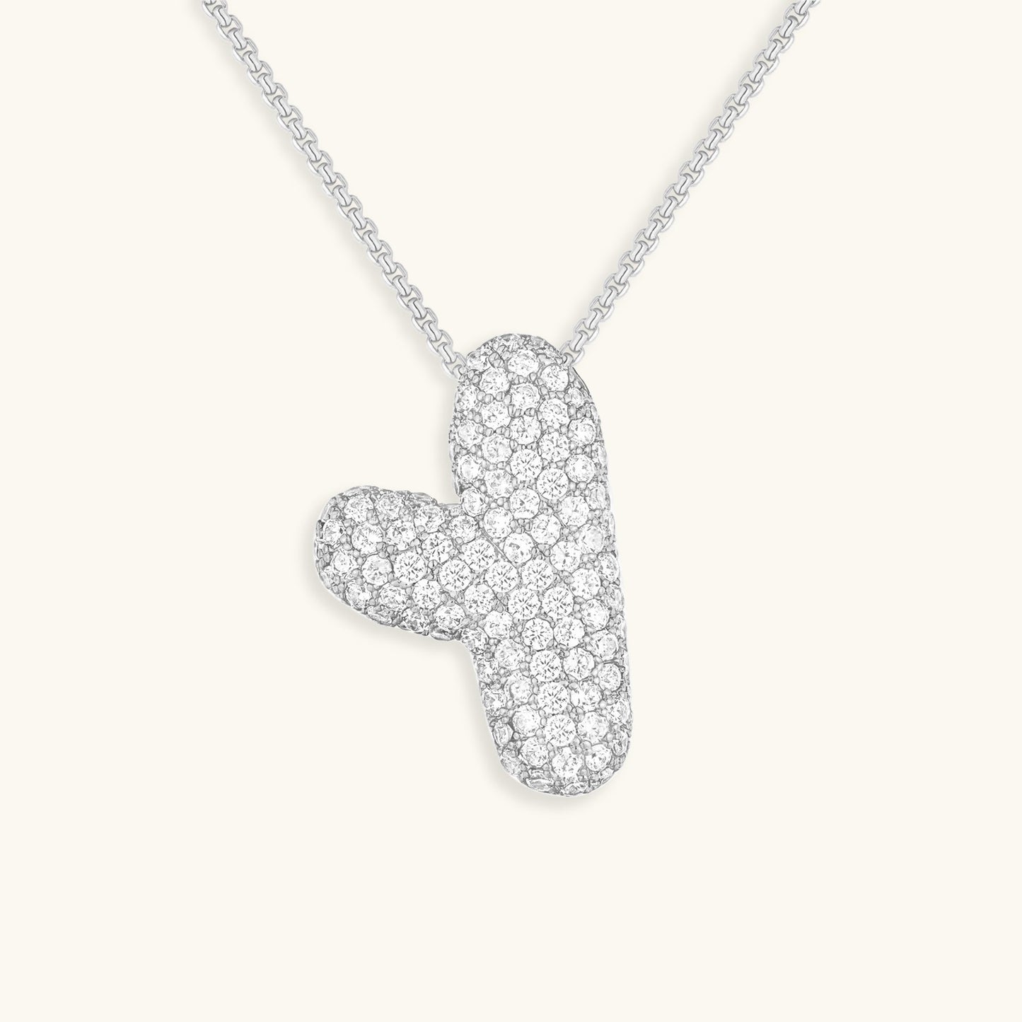 Avelena | Bubble Initial-Diamant-Halskette