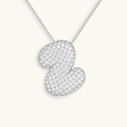 Avelena | Bubble Initial-Diamant-Halskette