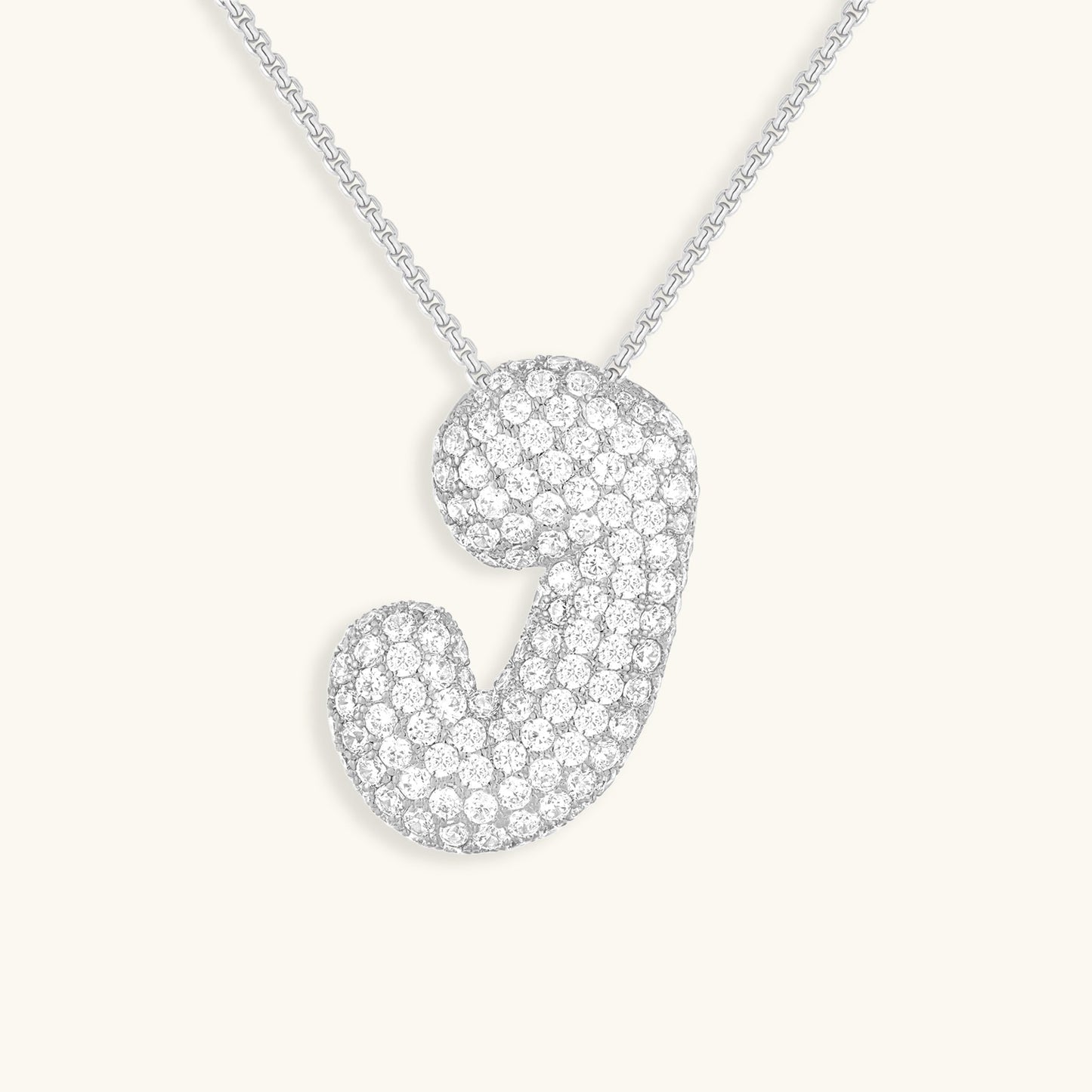 Avelena | Bubble Initial-Diamant-Halskette
