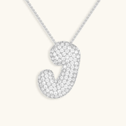 Avelena | Bubble Initial-Diamant-Halskette