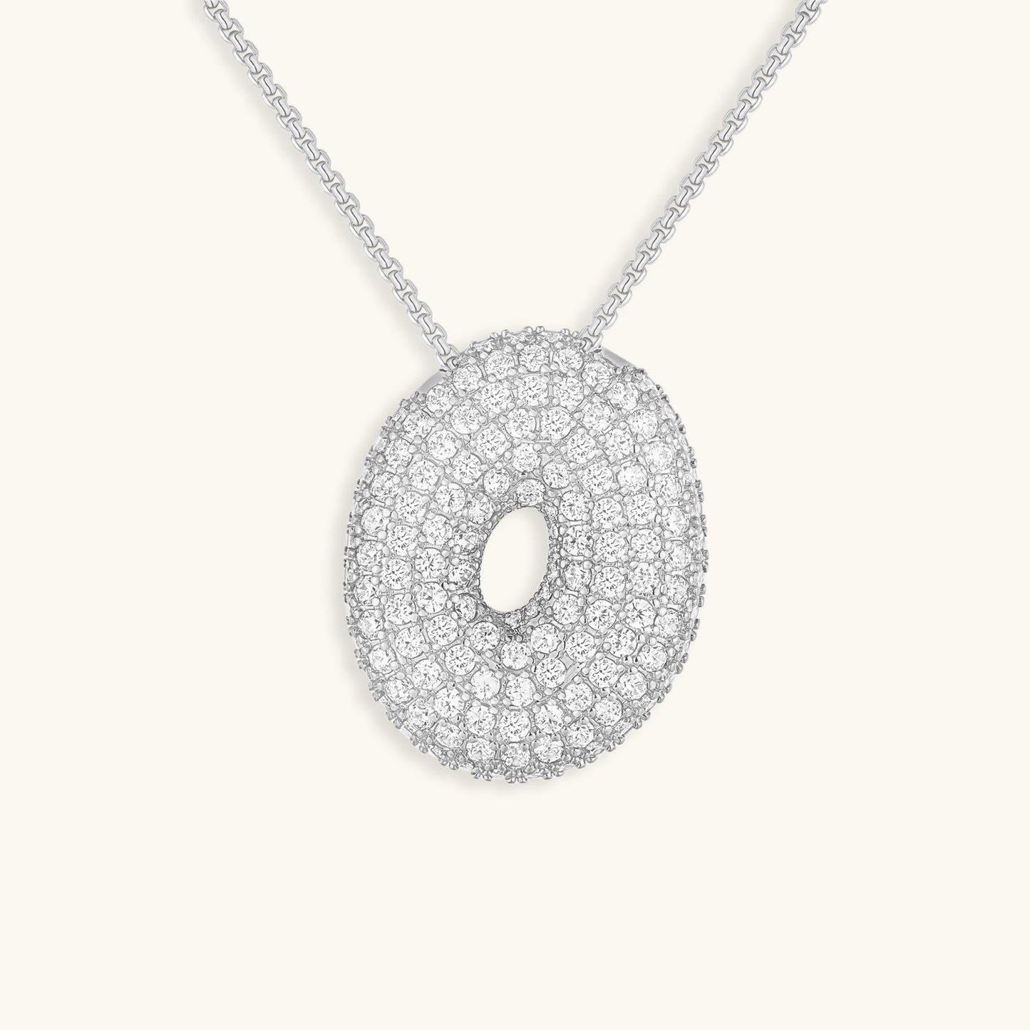 Avelena | Bubble Initial-Diamant-Halskette