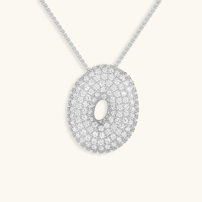 Avelena | Bubble Initial-Diamant-Halskette