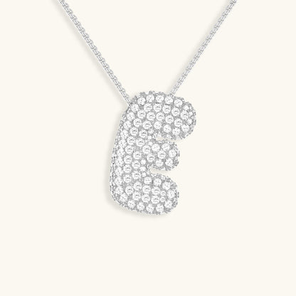 Avelena | Bubble Initial-Diamant-Halskette