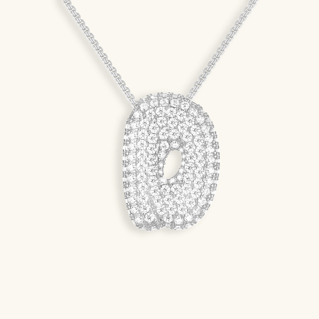 Avelena | Bubble Initial-Diamant-Halskette