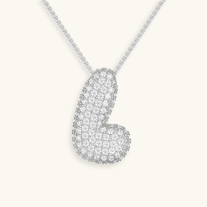 Avelena | Bubble Initial-Diamant-Halskette