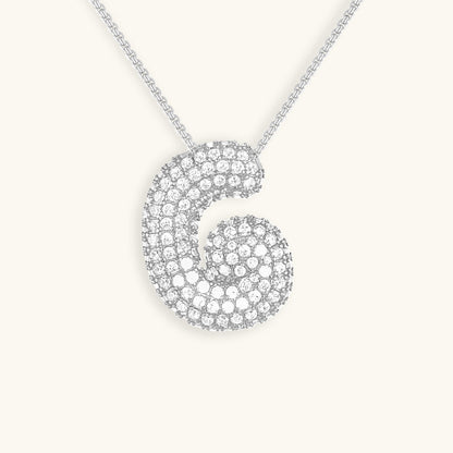 Avelena | Bubble Initial-Diamant-Halskette