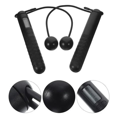 Avelena | Batteriebetriebene Springseil mit Zähler und Gewichtsbällen