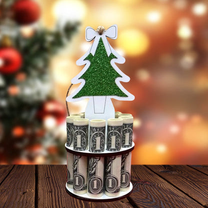 Avelena | Weihnachts Geldhalter Anhänger | Holz Ornament zum Aufhängen | Kreatives Geschenk für Kinder
