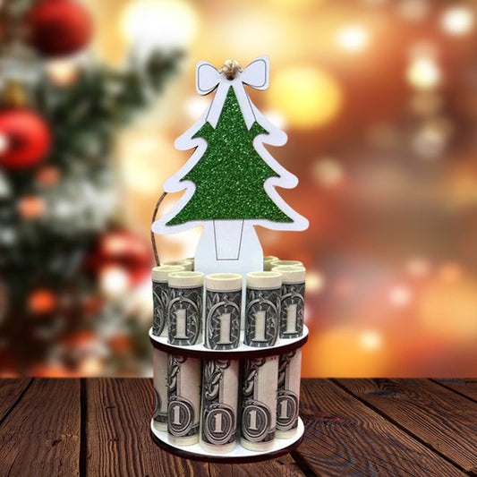 Avelena | Weihnachts Geldhalter Anhänger | Holz Ornament zum Aufhängen | Kreatives Geschenk für Kinder