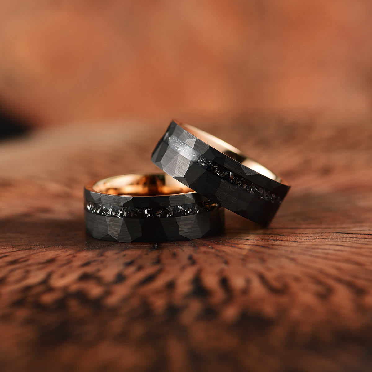 Avelena | 8Mm Schwarze Turmalin Wolframkarbid Ring Ares