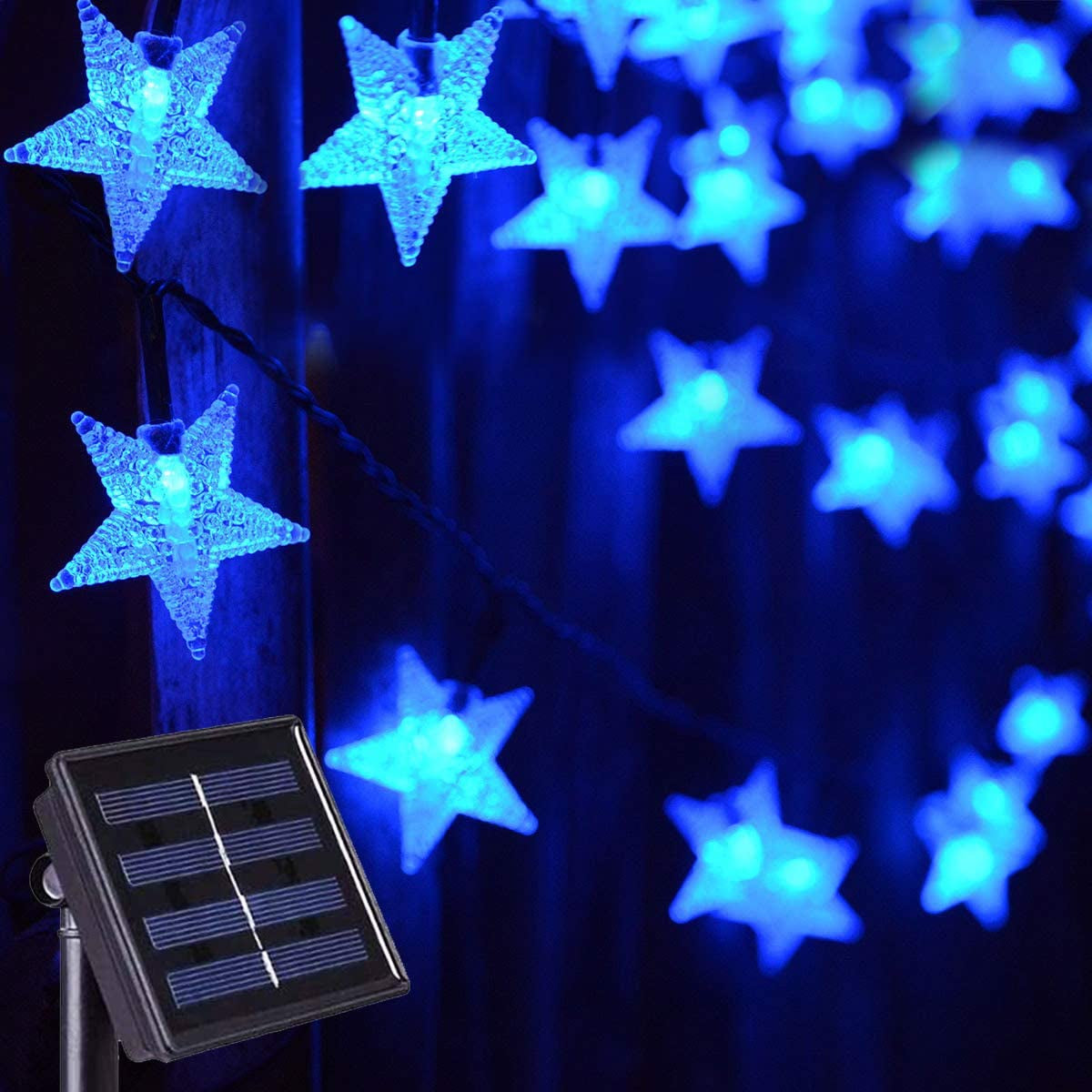 Avelena | Solarbetriebene Feelys, Kaltweiß Wasserdichte Solar-Pavillon Sommerlichter, 30Ft 50 Led Solarlichter Für Weihnachtsgartendekoration
