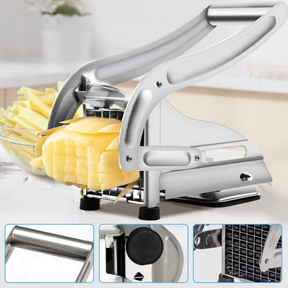 Avelena | Edelstahl Pommes Fritteuse Cutter