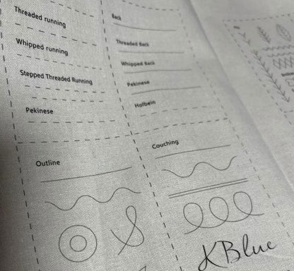 Avelena | DIY Stickbuch „Stitch Book“ | 86 Stickstiche lernen | 7 Stoffseiten | Für Anfänger & Profis