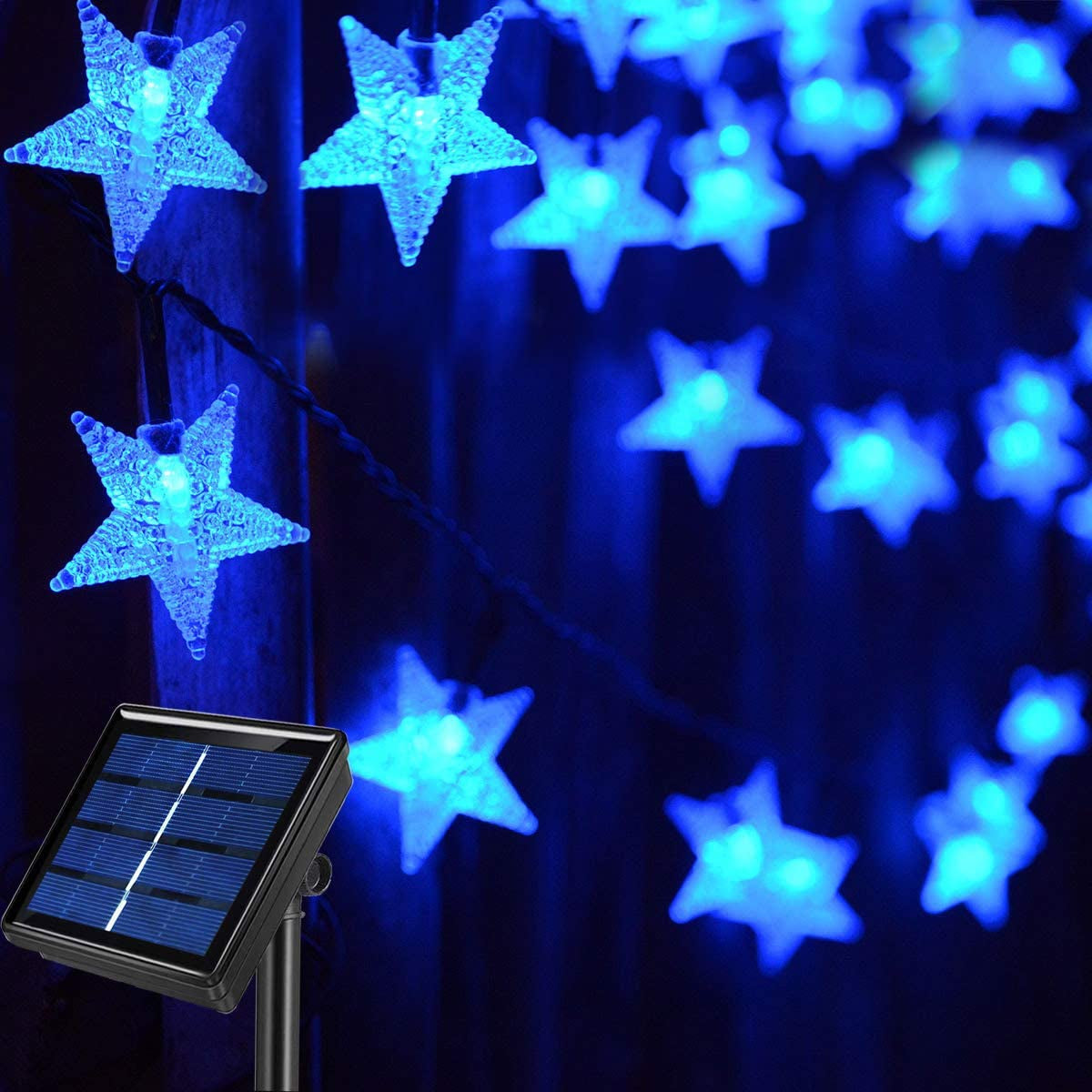 Avelena | Solarbetriebene Feelys, Kaltweiß Wasserdichte Solar-Pavillon Sommerlichter, 30Ft 50 Led Solarlichter Für Weihnachtsgartendekoration
