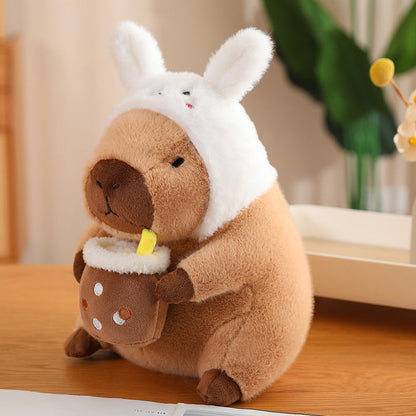 Avelena | CuddleCapy Kuschelpuppe Plüsch | Capybara & Hase Design | Weiches Kuscheltier in Verschiedenen Stilen & Größen