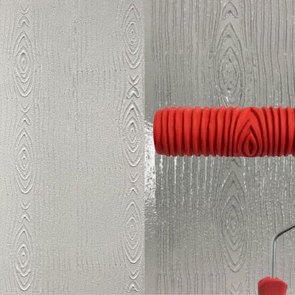 Avelena | Struktur-Prägemuster Farbroller | Wanddekoration | Gummiwalze mit Griff 29cm