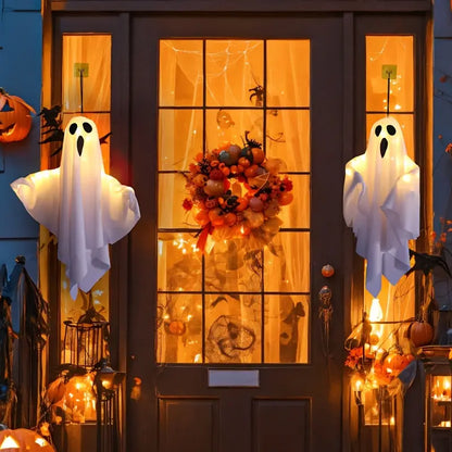 Avelena | Set von 3 LED hängenden Geisterdekorationen für Halloween