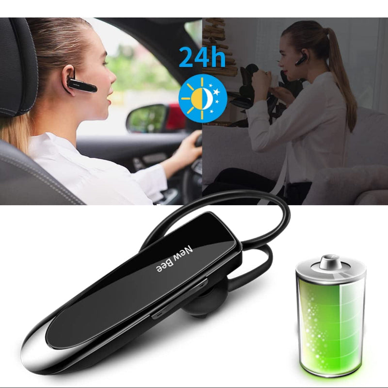 Avelena | Bluetooth Ohrstöpsel V5.0 Drahtloses Headset Mit Mikrofon, 24 Stunden Sprechzeit