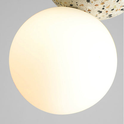 Avelena | Valentina Moderne Ball LED Pendelleuchten Schwarz Weiß Glas