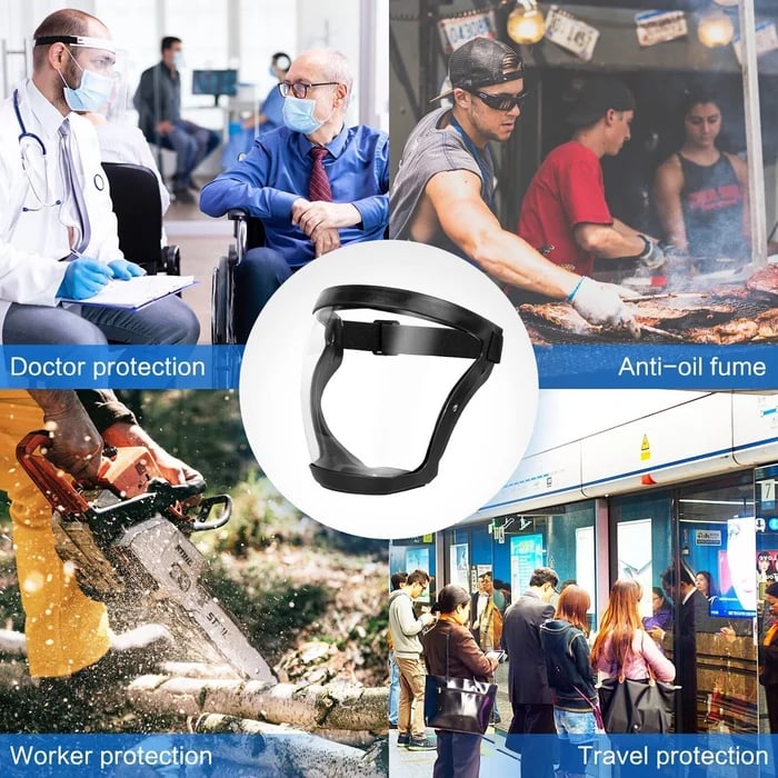 Avelena | Vollschutz große transparente Gesichtsvisier