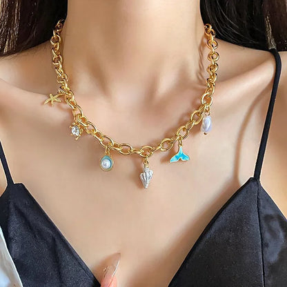 Avelena | Boho Muschel Halskette Naya