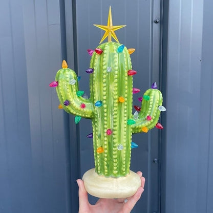 Avelena | Vintage Weihnachten Leuchtender Kaktus