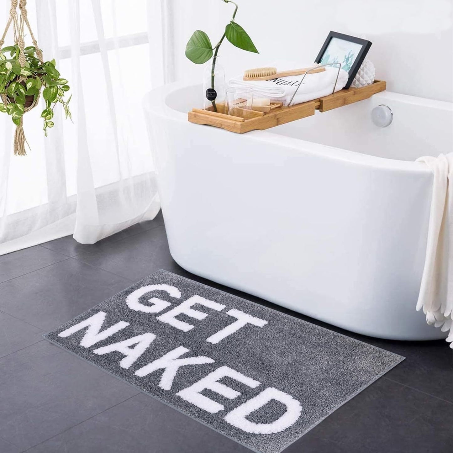 Avelena | Get Naked Badematte – Weicher getufteter Badezimmerteppich