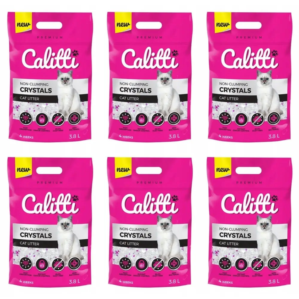 Avelena | Calitti Crystals Silikonbasierter Katzenstreu 6 X 3,8L