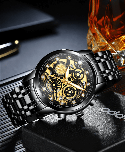 Avelena | Stilvolles Herrenarmbanduhr mit Schwarzem Design