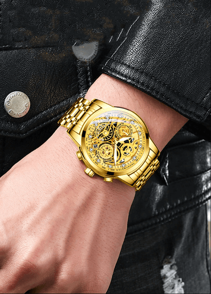Avelena | Stilvolles Herrenarmbanduhr mit Schwarzem Design