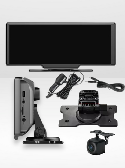 Avelena | Drahtloser CarPlay-Bildschirm mit integrierter 4K-Dashcam & optionaler Rückkamera – 10,26" IPS-Display