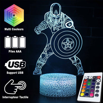 Avelena | 3D Lampe Marvel Captain America Kampf