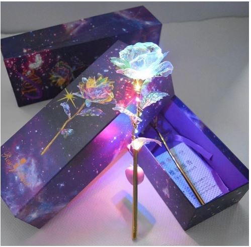 Avelena | Limited Edition Galaxy Rose - mit Ständer und Geschenkbox