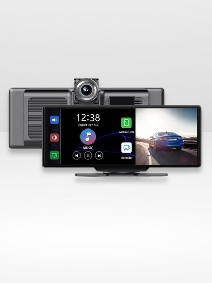 Avelena | Drahtloser CarPlay-Bildschirm mit integrierter 4K-Dashcam & optionaler Rückkamera – 10,26" IPS-Display