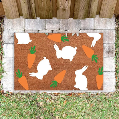 Avelena | Cartoon Bunny Rabbit Rutschfeste Fußmatte