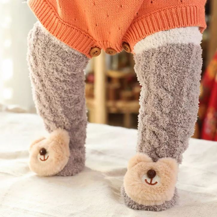 Avelena | Ein Paar Baby süße Koralle Fleece Socken