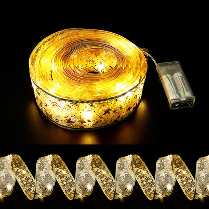 Avelena | Dekoratives Band mit bunten LED-Lichtern – 5 cm breites Stofflichtband