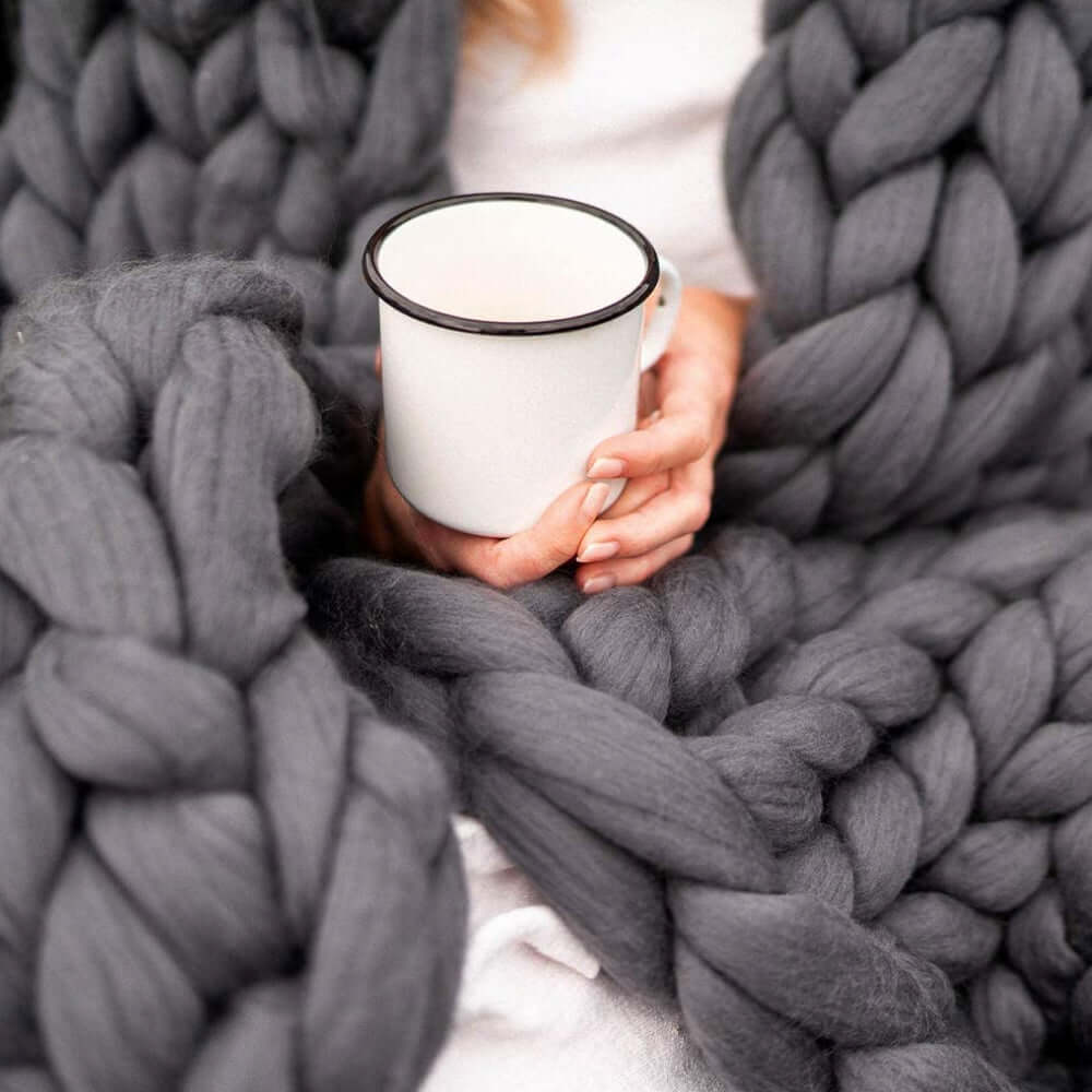 Avelena | Chunky XL Garn 1000g - DIY Decke stricken