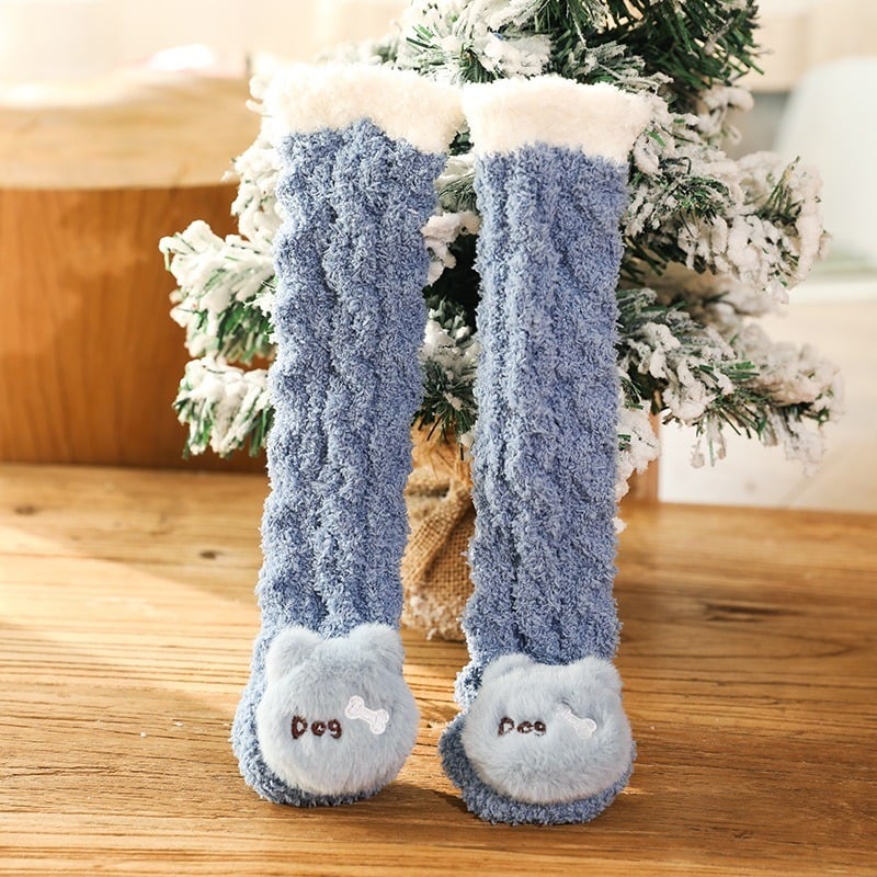 Avelena | Ein Paar Baby süße Koralle Fleece Socken