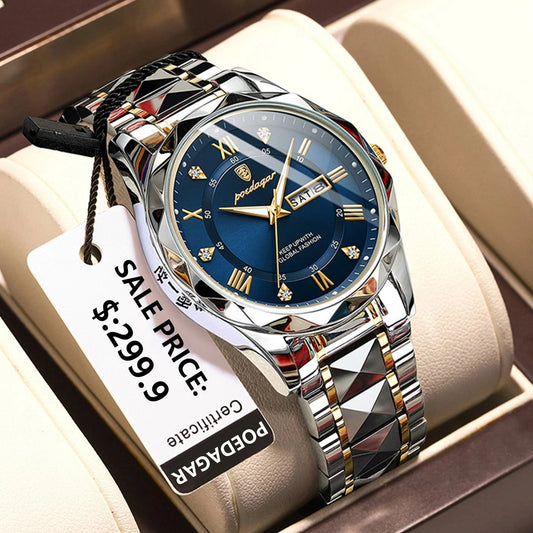 Avelena | 2023 Weihnachtsverkauf Heißverkauf Wasserdicht Top Marke Luxus Mann Armbanduhr mit leuchtenden