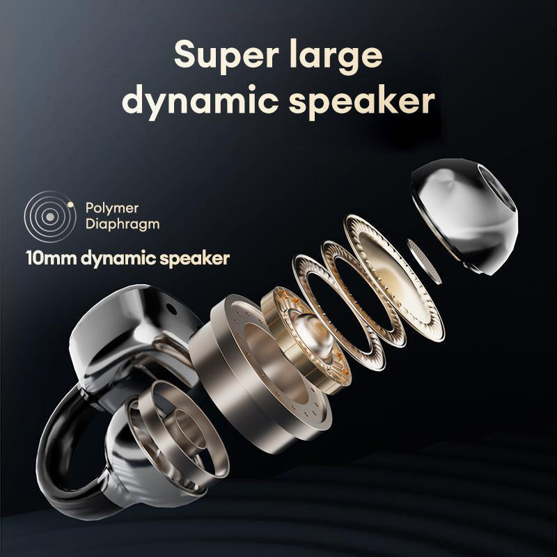 Avelena | Clip-On Ohr LCD Vollfarb-Touchscreen Audio Drahtlose Kopfhörer